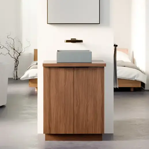 Meuble vasque à poser, 60 cm, 2 portes, Alma