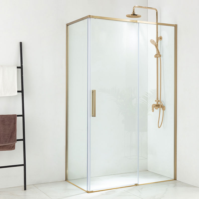 Ensemble complet douche cabine , receveur, colonne de douche, doré, Chatelet