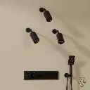 Douche thermostatique, 3 douches épaules hydromassantes, noir, Châtelet