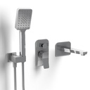 Composition mitigeur bain douche encastré chromé, Hix