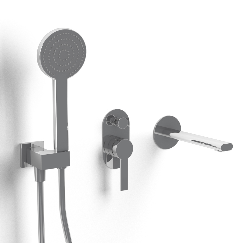 Composition mitigeur bain douche encastré chromé, Louvre