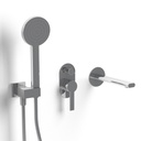 Composition mitigeur bain douche encastré chromé, Louvre