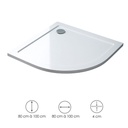 Receveur de douche rond 80x80, 90x90 ou 100x100 cm, acrylique, Oz