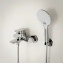 composition Robinet mitigeur bain douche externe chromé, Seine