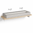 Plan source + Vasque Terrazzo, 140 cm, White