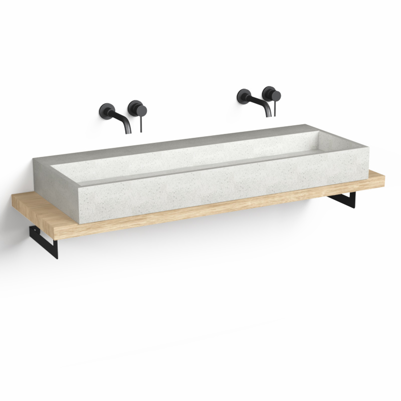 Plan source + Vasque Terrazzo, 140 cm, Beige