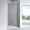 Porte de douche pivotante + fixe, Sur mesure de 93 à 165,4 cm, Chrome, Arena