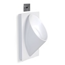 Urinoir mural avec plaque, en céramique, Blanc, avec capteur électronique