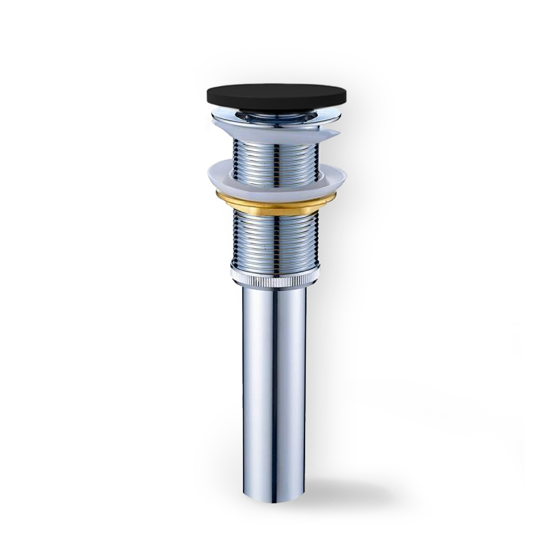 Bonde Clic-Clac universelle avec cache en résine noir mat