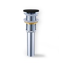 Bonde Clic-Clac universelle avec cache en résine noir mat