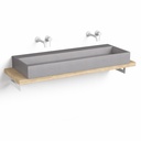 Plan source + Vasque Terrazzo, 140 cm, Gris Concrete