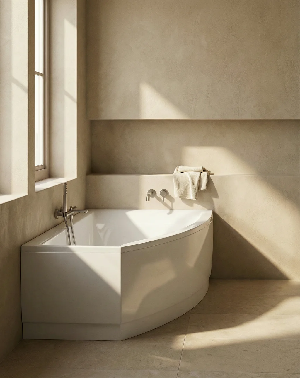 Baignoire asymétrique droite, 160x105 cm, acrylique, Veronella