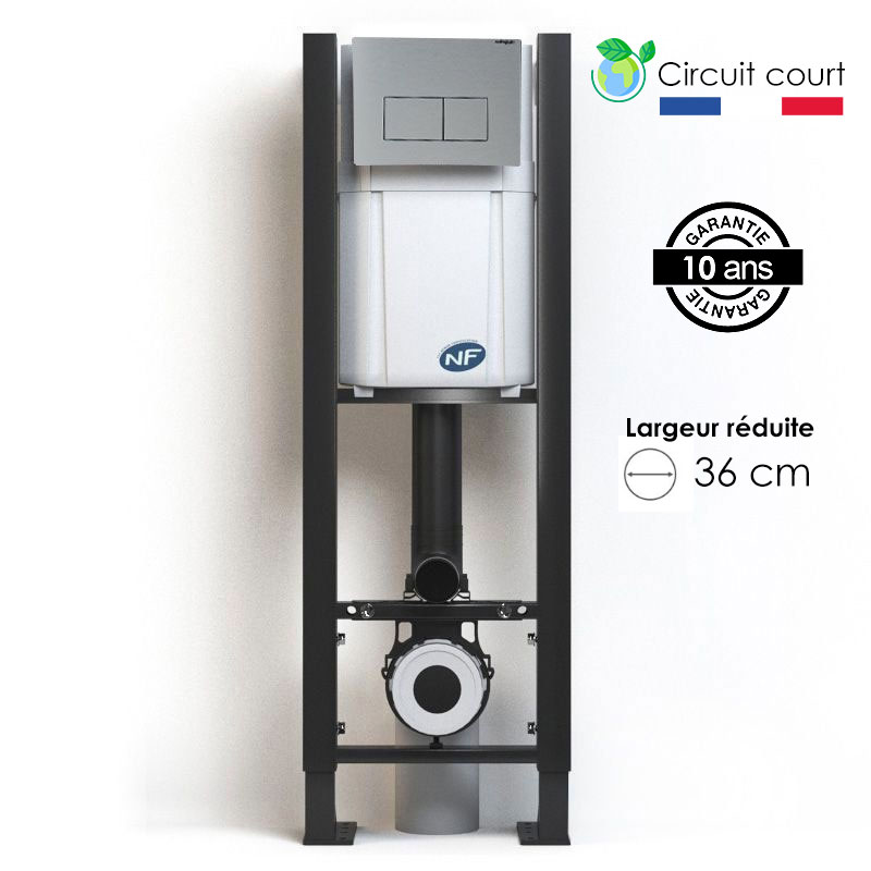 Pack bati-support compact WIRQUIN + plaque alu brossé + kit de liaison