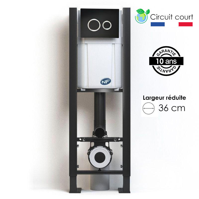 Pack bati-support compact WIRQUIN + plaque noire + kit de liaison