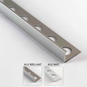 Profilé aluminium en L 2 coloris 10mm 260cm