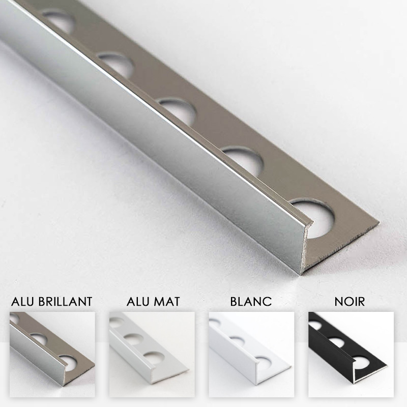 Profilé aluminium en L 4 coloris 12mm 260cm