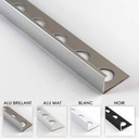 Profilé aluminium en L 4 coloris 12mm 260cm