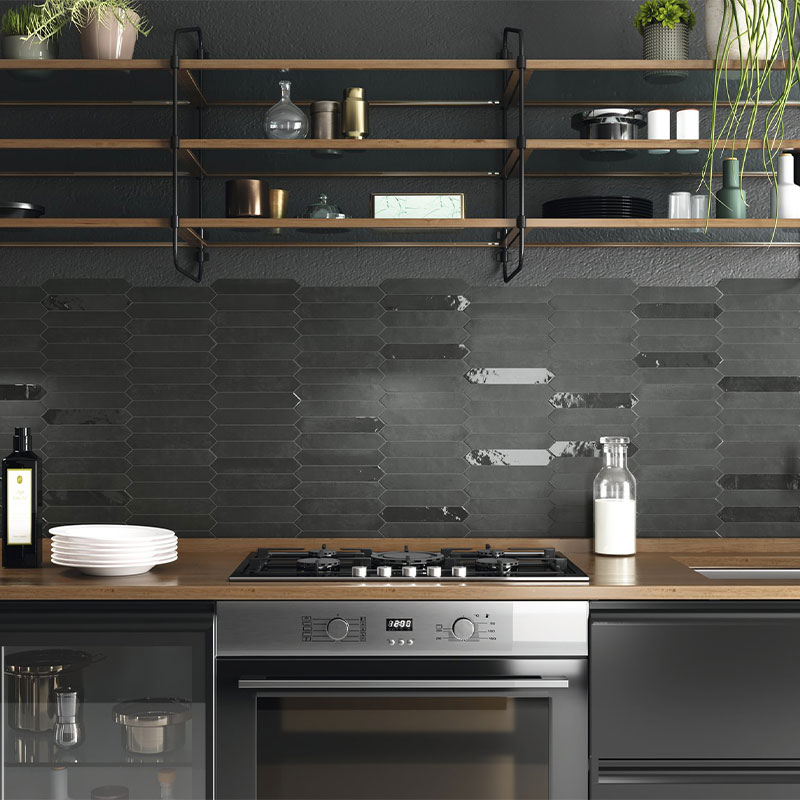 Carreau Switch Navette, Graphite, 4,3x24,3 cm