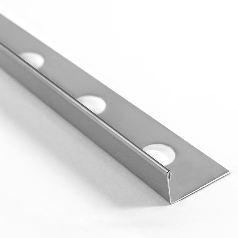 Profilé inox en L 2 hauteurs,  10mm et 12mm en 260cm