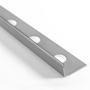 Profilé inox en L 2 hauteurs,  10mm et 12mm en 260cm