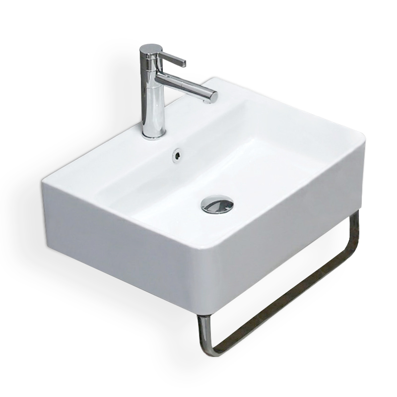 Lavabo suspendu avec porte-serviettes, 52, 60 ou 70 cm, Vera