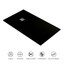 Receveur de douche, 90 x120,  200cm, Noir, Nuance