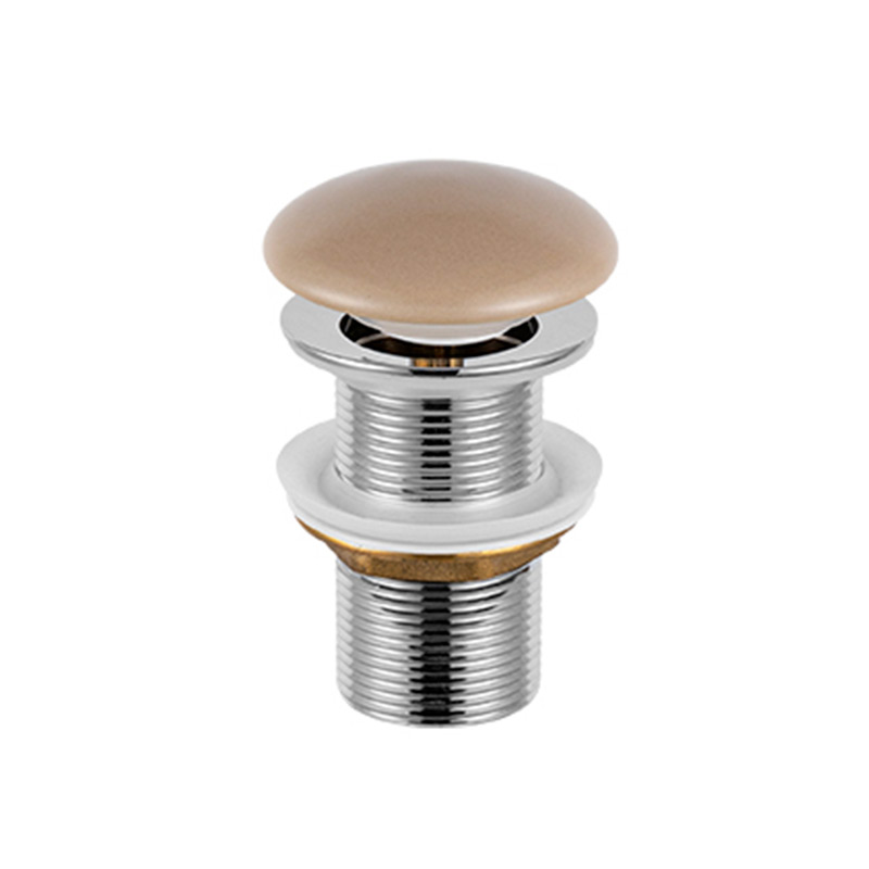 Bonde lavabo Clic-Clac ou Fixe en laiton, Céramique Cappuccino mat