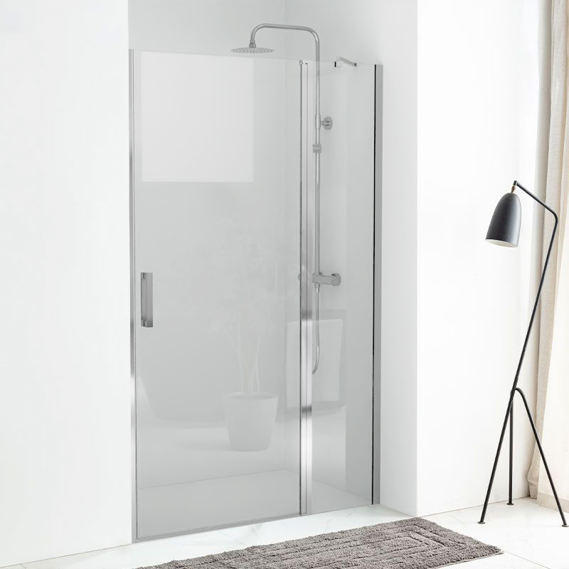 Porte de douche pivotante + fixe de 80 à 120cm Chrome, Padel