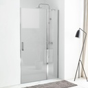 Porte de douche pivotante + fixe de 80 à 120cm Chrome, Padel