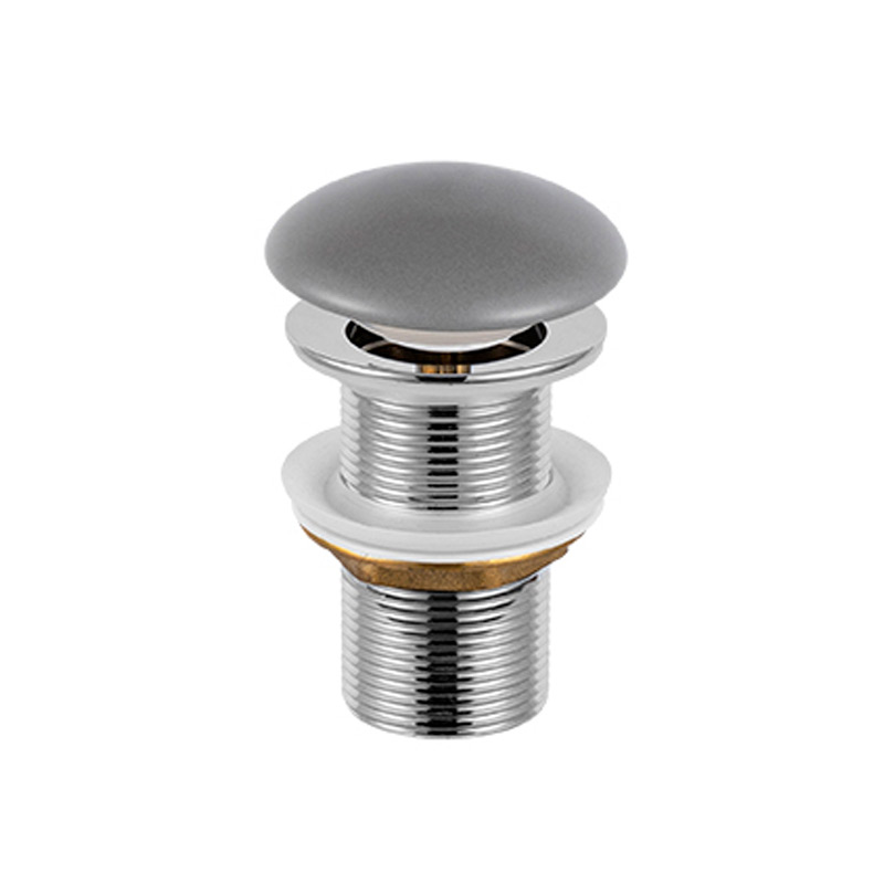 Bonde lavabo Clic-Clac ou Fixe en laiton, Céramique Gris ciment mat