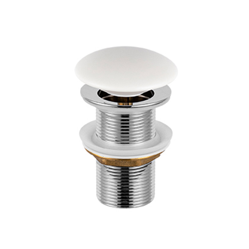 Bonde lavabo Clic-Clac ou Fixe en laiton, Céramique Blanc Mat