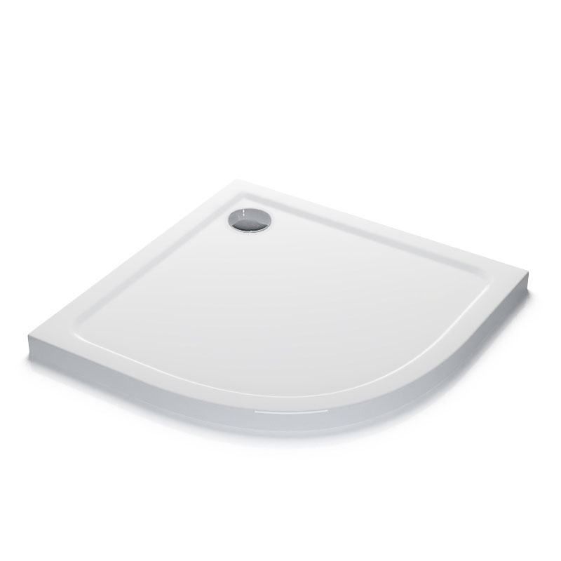 Receveur de douche 80x80, 90x90 ou 100x100 cm quart de cercle, acrylique, Bora