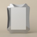 Miroir 90x69 cm, blanc ou argenté, Marine