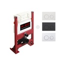 Bati-support FAIBLE HAUTEUR Autoportant universel, plaque de commande double touche W-RED