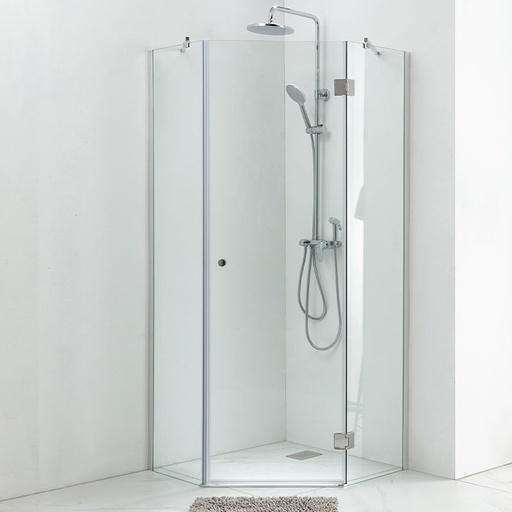 Cabine de douche pentagonale, 90x90 cm, Penta