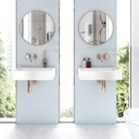 Mosaïque verre recyclé bleu clair, 31x31 cm, Nordic matt light blue