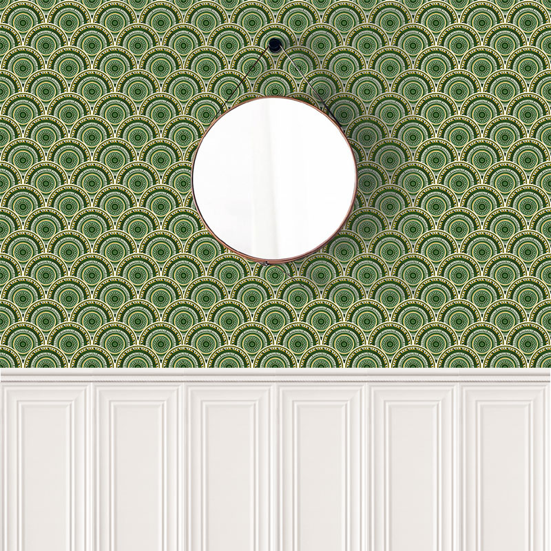 Carrelage mur Boucliers Verts, 60x120 cm