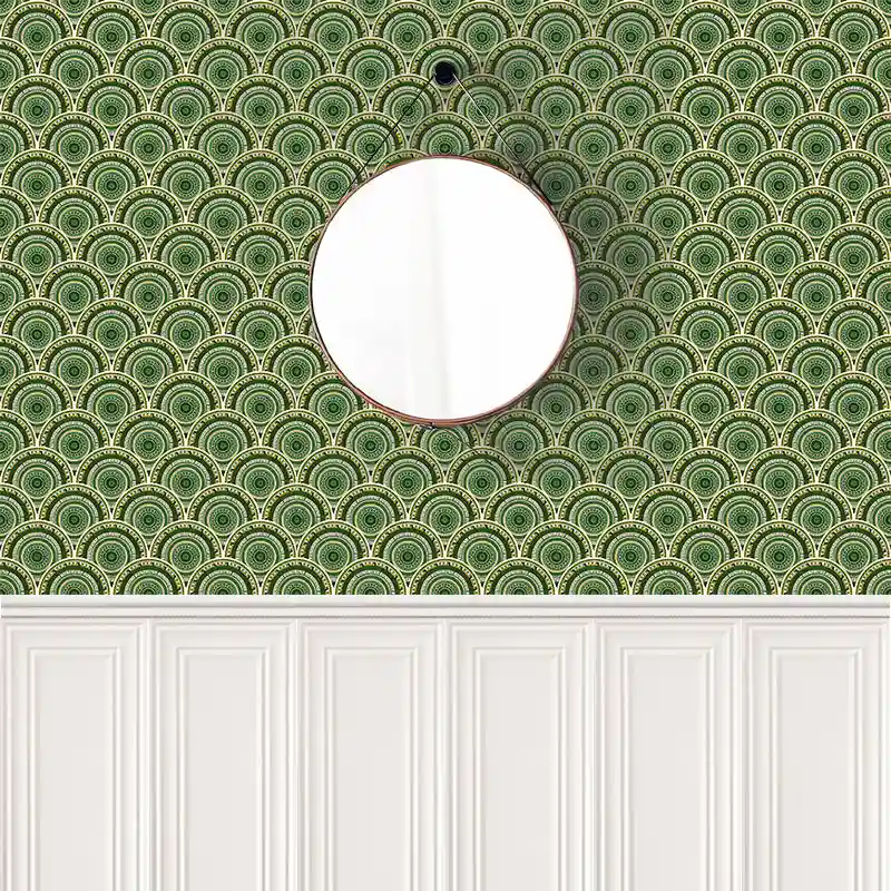 Carrelage mur Boucliers Verts, 60x120 cm