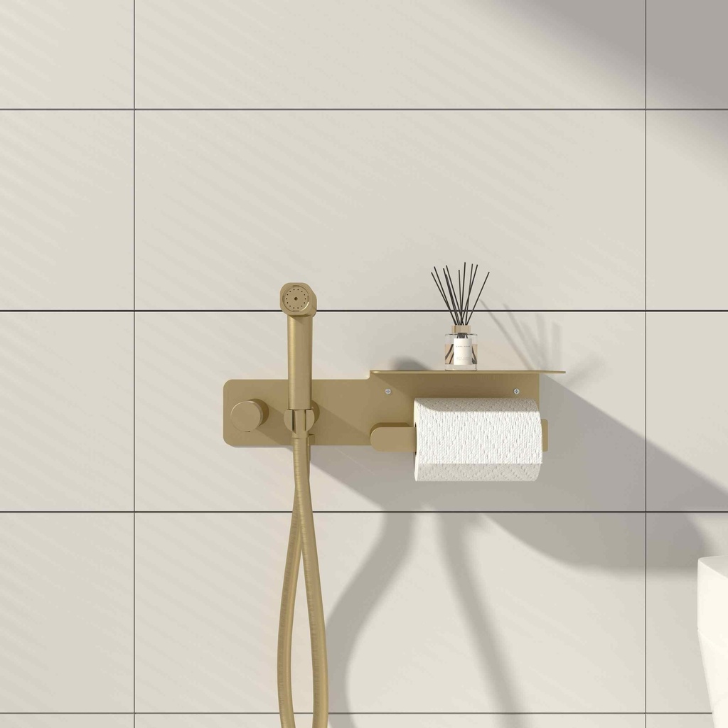 Set Douchette hygiénique avec porte rouleau Châtelet, 3 couleurs