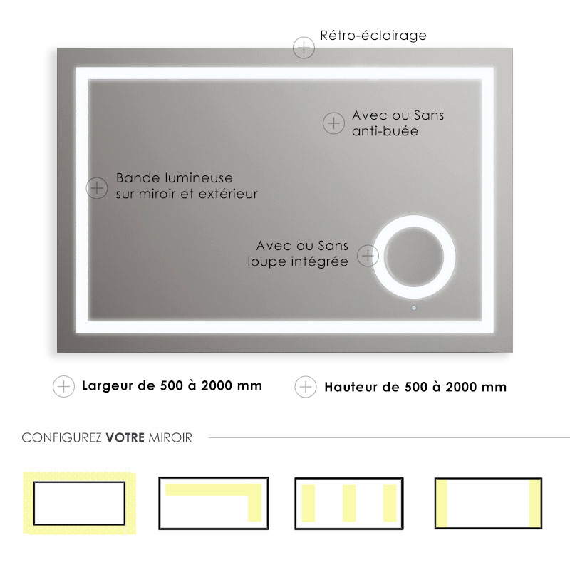 Miroir sur-mesure