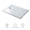 Receveur de douche 70x100 ou 120 cm, acrylique, Oz