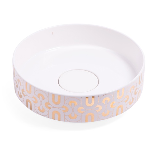 Vasque à poser, 44x13.8 cm, Porcelaine de Paris, Urielle