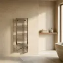 Sèche-Serviettes Electrique rond Chromé, 40x132.2, 300W 