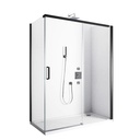 Cabine de douche coulissante Colors Black Matt, 120 à 140 cm