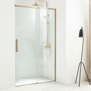 Porte de douche coulissante 110 à 140 cm, doré brossé, Arena 2