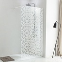 Paroi fixe Sérigraphiée, Profilé Blanc Mat, 110 et 120 cm, Médina Altea
