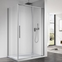 Cabine de douche 140x90cm  coulissante, chromé, Arena