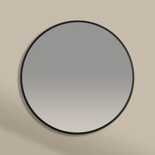 Miroir Rond 60cm, Noir mat, Châtelet2