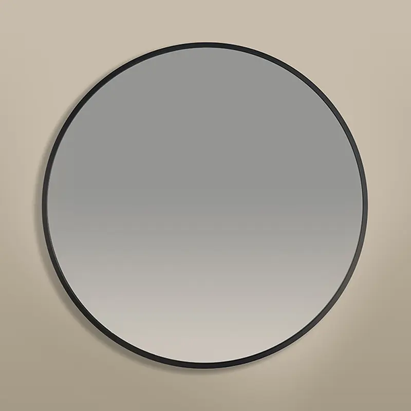 Miroir Rond 80cm Noir Mat, Châtelet 