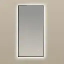 Miroir Rectangulaire 40X80cm rétroéclairage Led et Anti-Buée Noir Mat, Chatelet